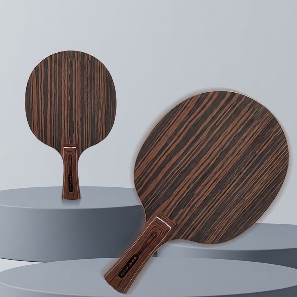 Tennis Racket - Tischtennisschläger aus Ebenholz, Schnellangriffs-Design, 5 Holz