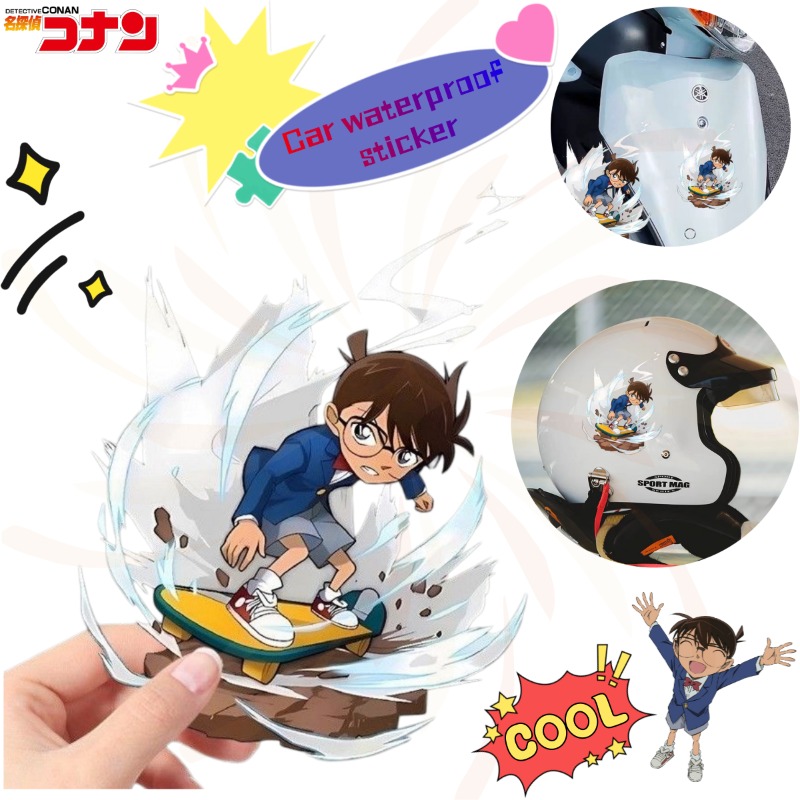 Skateboard - Detective Conan Cartoon-Skateboard-Aufkleber, wasserfeste Aufkleber für