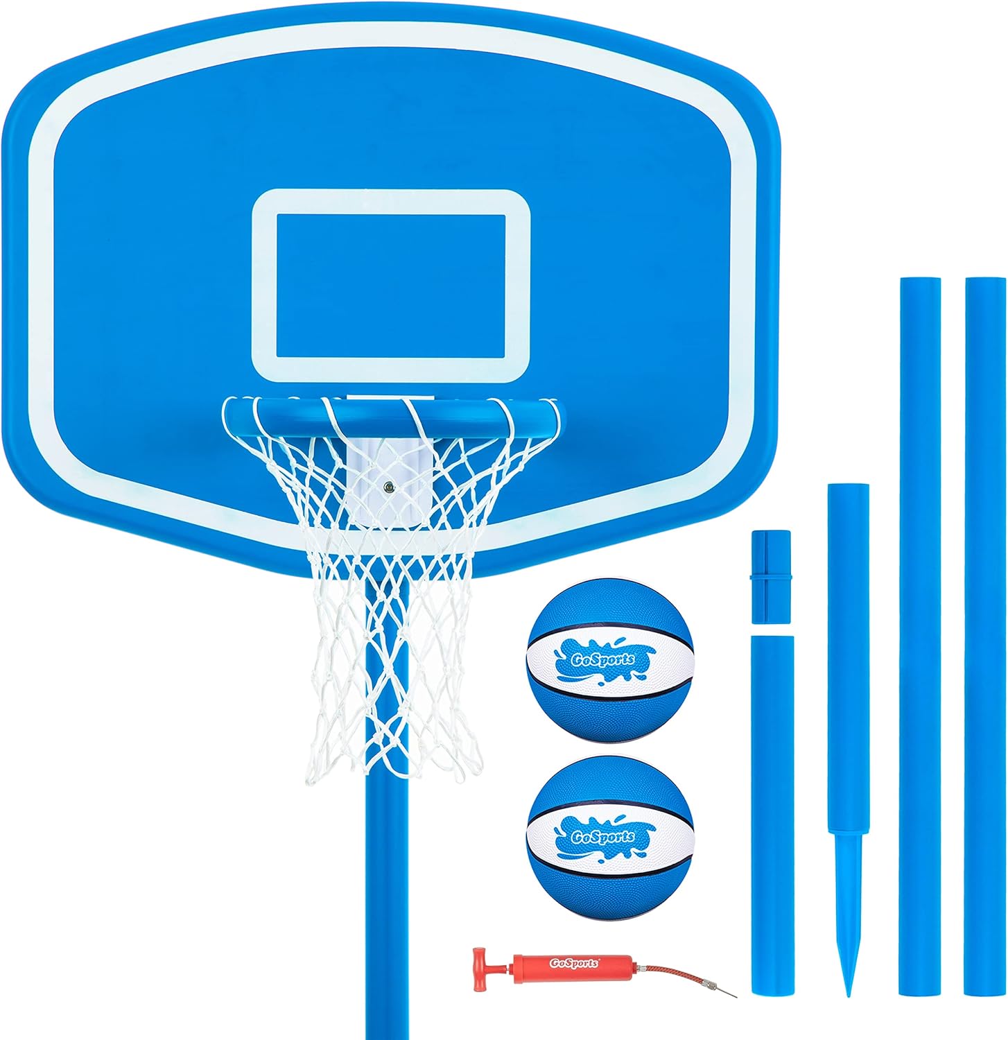 Basketball Hoop - Basketballkorb-Set für Aufstellpools mit 2 Poolbasketbällen