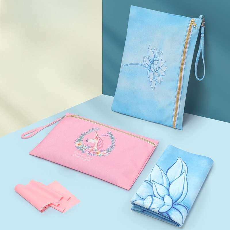 Yoga Mat - Canvas Tragbare Faltbare Yoga-Matte Aufbewahrungstasche Yoga-Handtuch