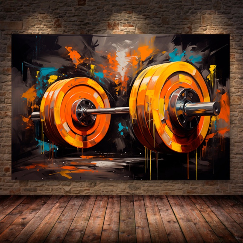 Graffiti Lang hantel Leinwand  – Sports Equipment Poster Bewertung und Preis