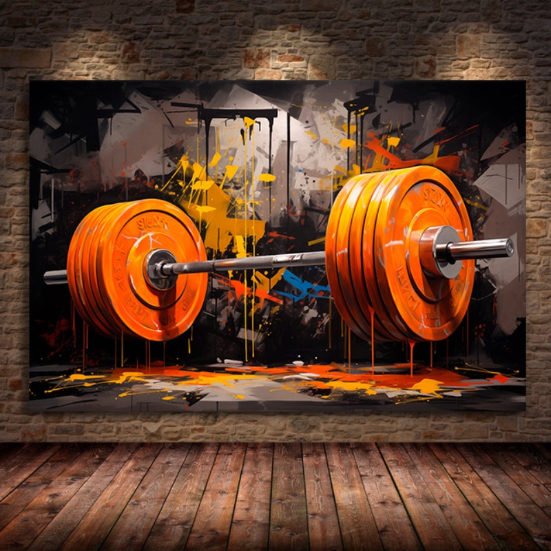 Graffiti Lang hantel Leinwand  – Sports Equipment Poster Bewertung und Preis